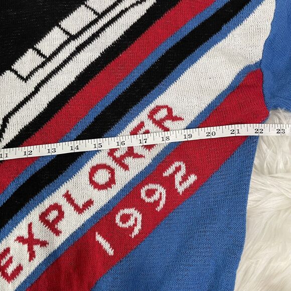 Well Worn NWOT NASA Explorer 1992 Knit Sweater Size M Ugly Holiday Sweater - Picture 7 of 8